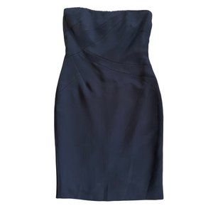 Michael Kors Black Silky Strapless Dress
